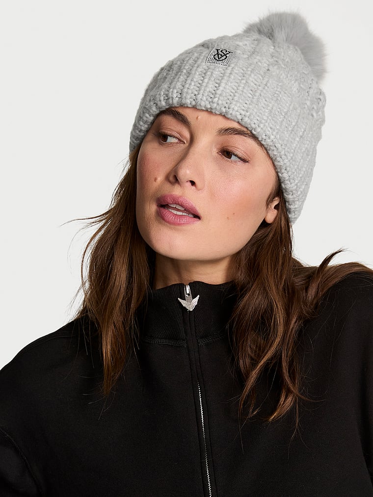 Cozy Cable-Knit Pom Beanie