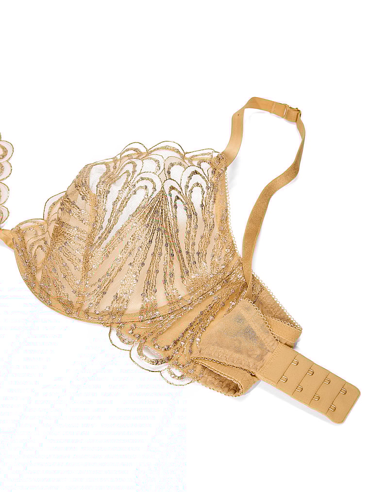 Rose Lace Unlined Low-Cut Demi Bra