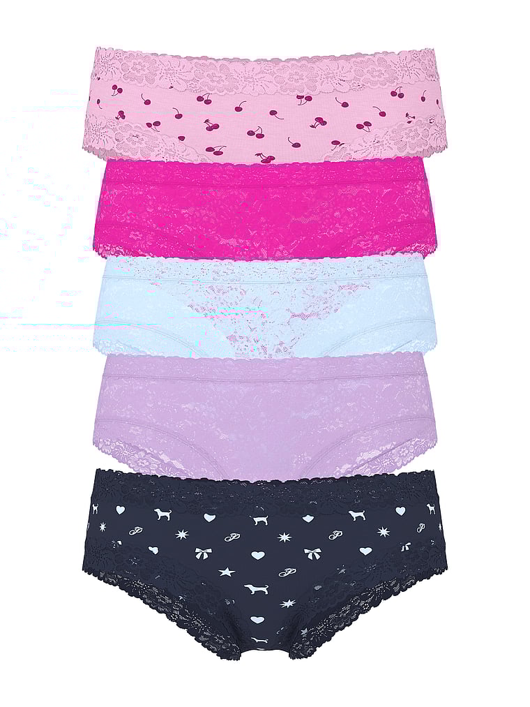 5-Pack Wink Lace Mixed Cheeky Panties