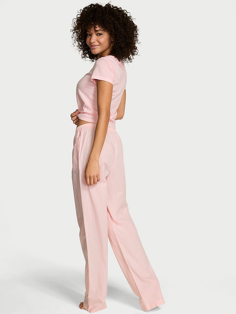 Victoria's Secret, Victoria's Secret Mix & Match Sleep Heritage Cotton Pajama Pants, onModelBack, 2 of 5