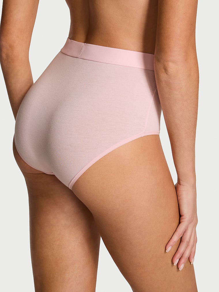 Shine-Waist Cotton Modern Brief Panty