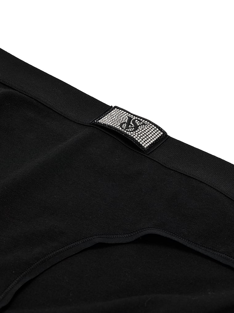 Logo Cotton Shine Patch Hiphugger Panty