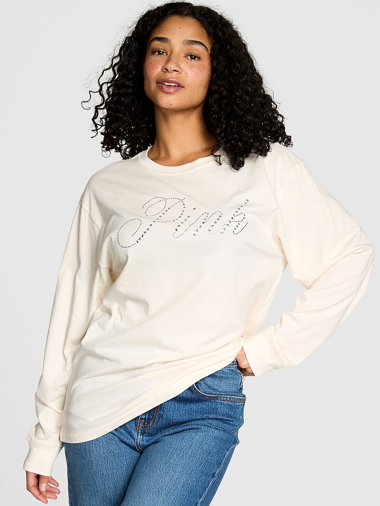 Campus Cotton Long-Sleeve Tee