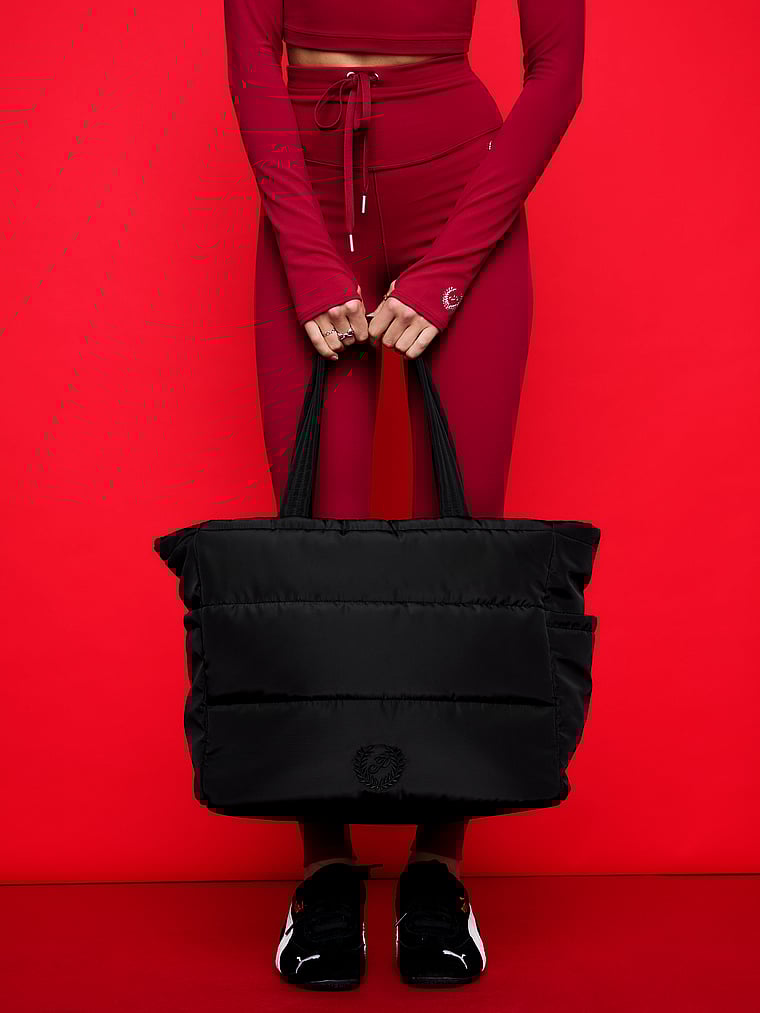 Quilted Puﬀer Tote Bag