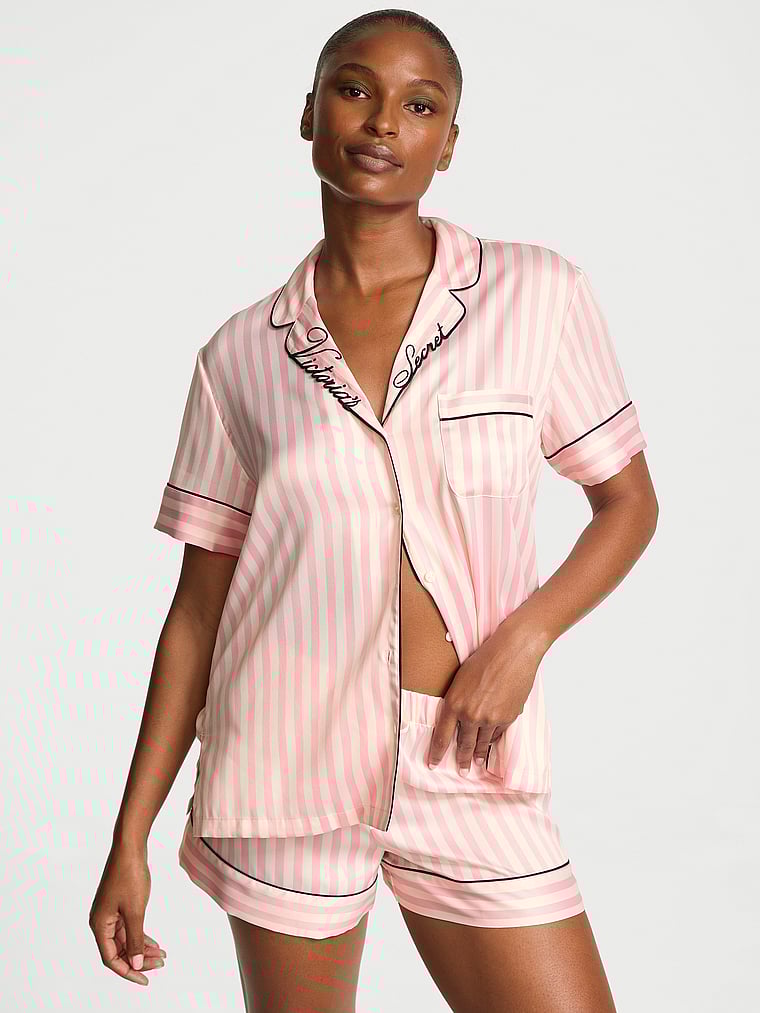 Glazed Satin Short Pajama Set