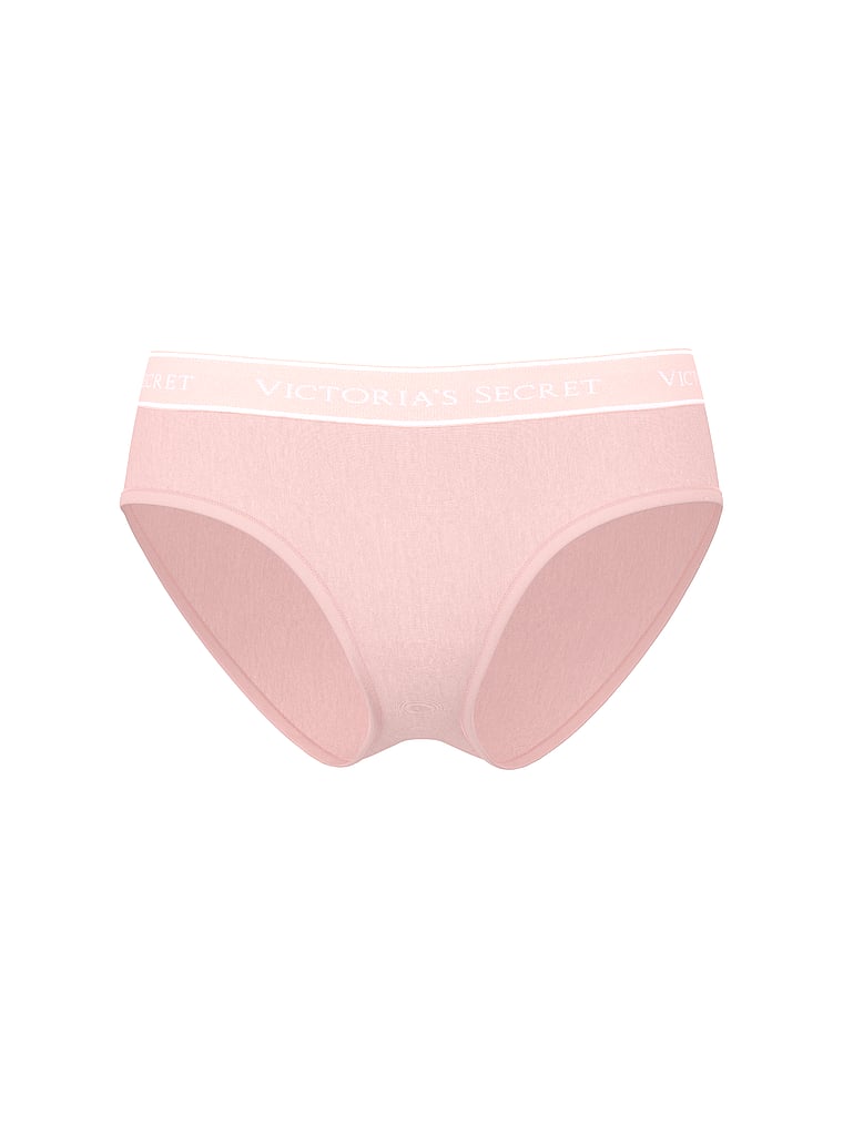 Logo Cotton Shine Patch Hiphugger Panty