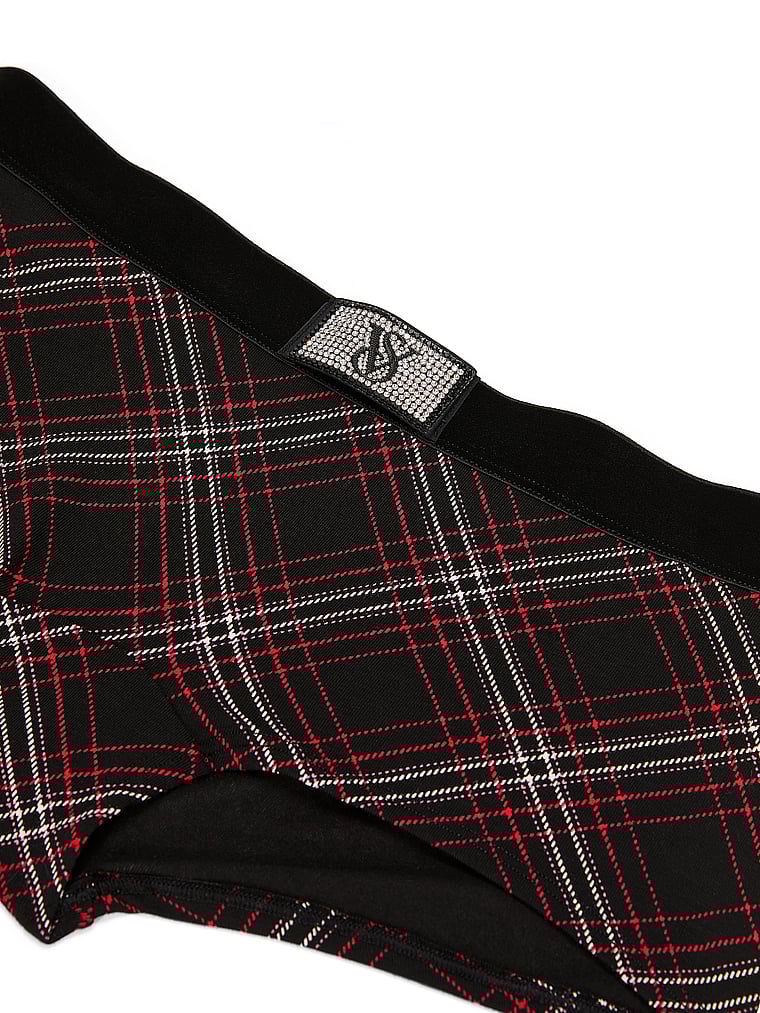 Logo Cotton Shine Patch Velvet Boyshort Panty