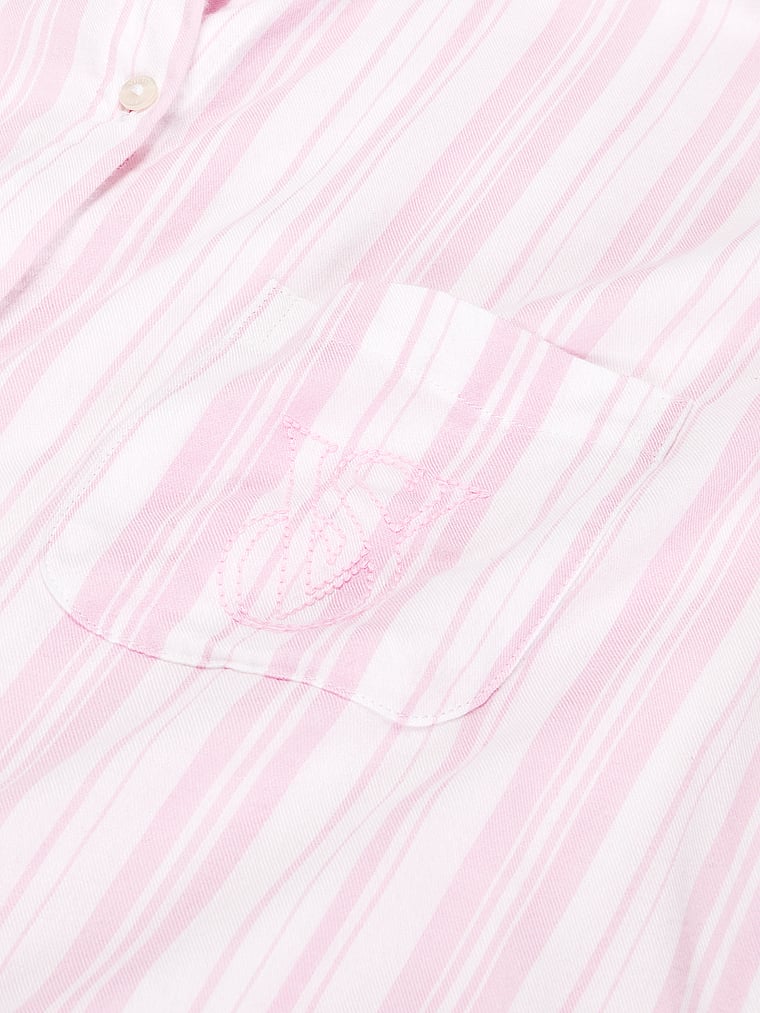 Modal-Cotton Striped Long Pajama Set