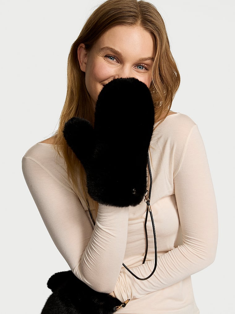 Faux Fur Mittens