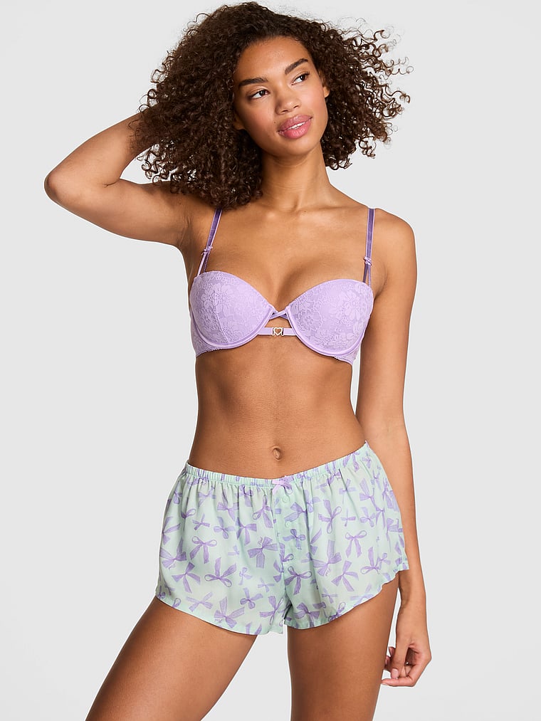 24/7 Lounge Modal Lace-Trim Micro Shorts