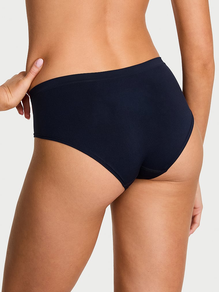Victoria's Secret, Seamless Seamless Hiphugger Panty, Noir Navy, onModelBack, 2 of 3 Kennidy is 5'11" and wears Small