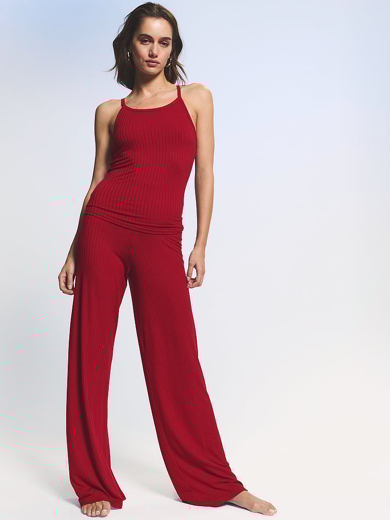 Modal Wide-Rib Lounge Tank & Pants Set