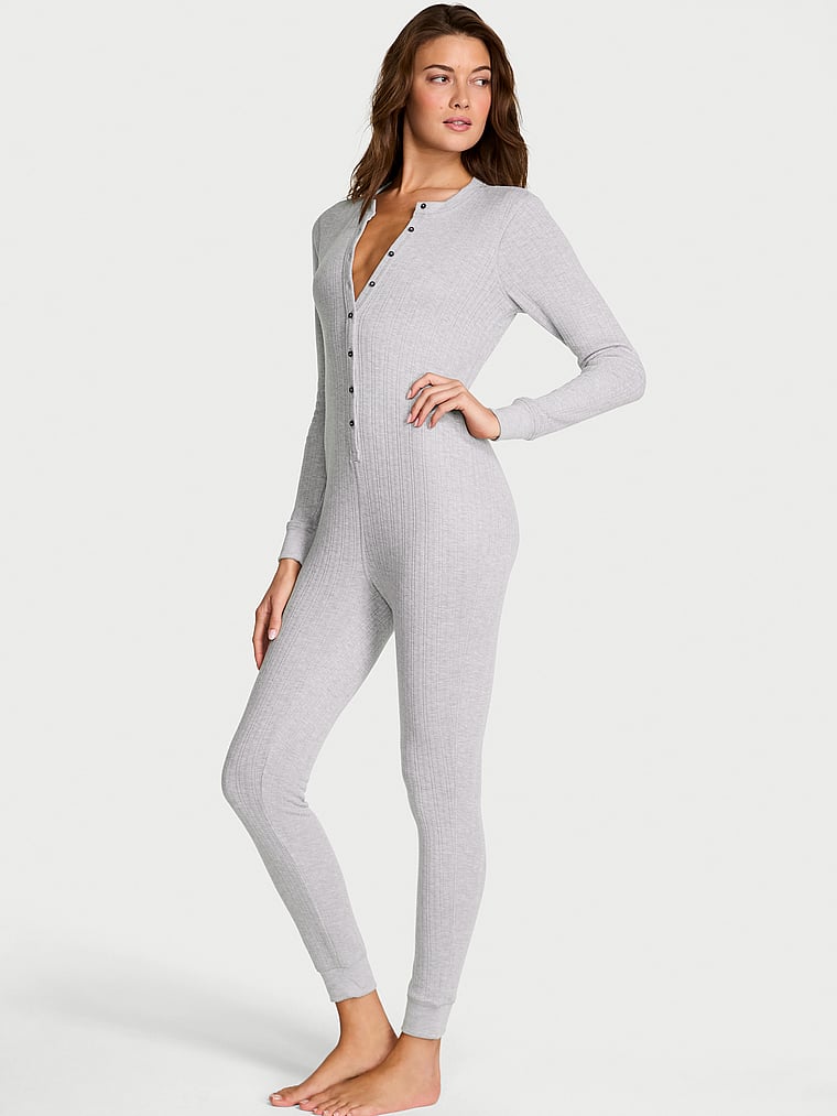 Cozy Pointelle Long Onesie