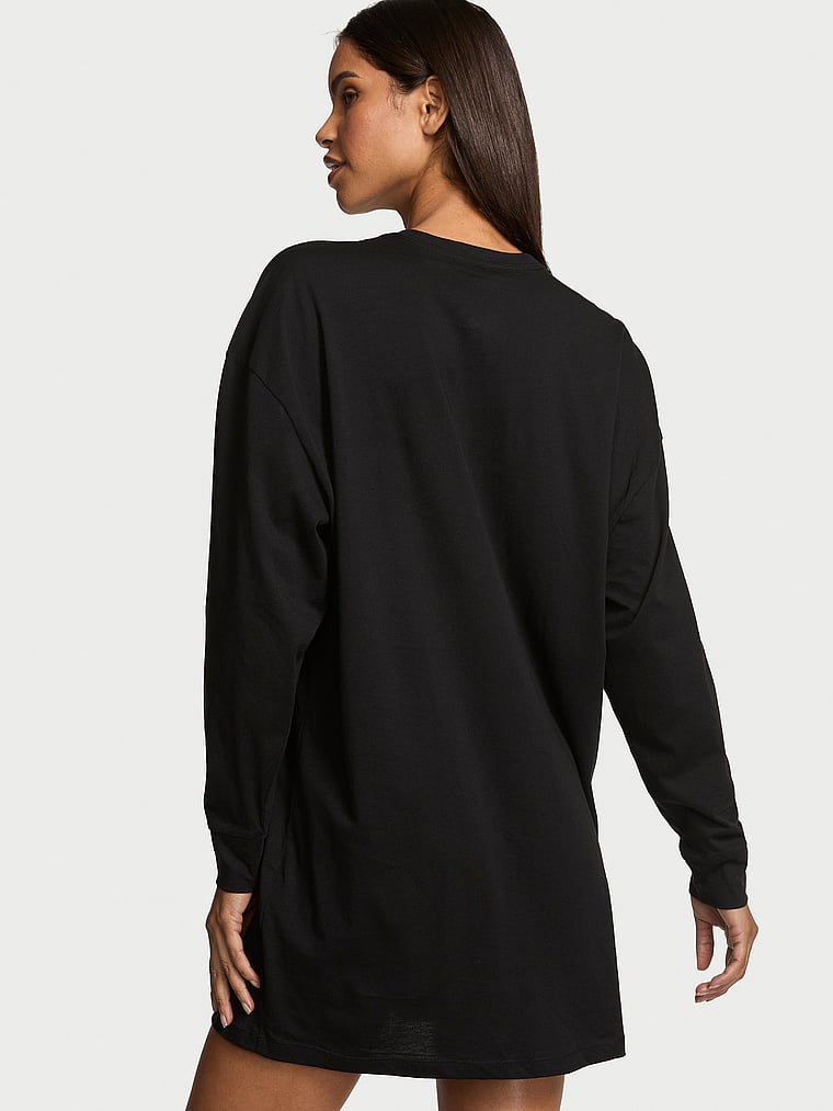 100% Cotton Long-Sleeve Sleep Tee