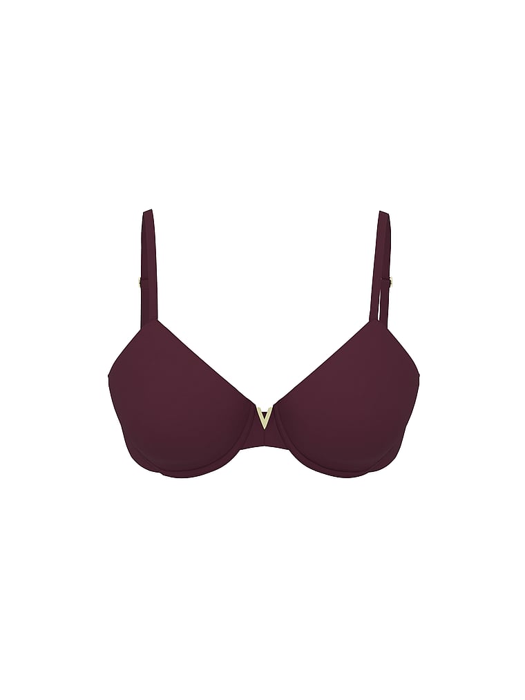 Victoria's Secret, Love Cloud Smooth Lightly Lined Full-Coverage Bra, Purple, offModelFront, 4 of 5