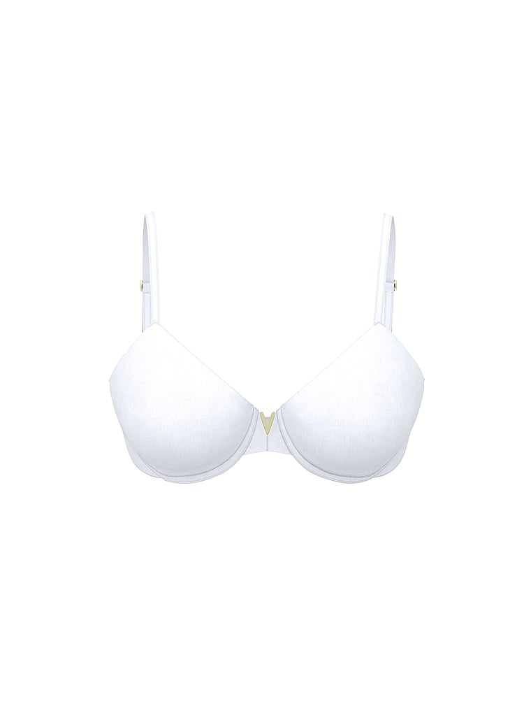 Victoria's Secret, Love Cloud Smooth Lightly Lined Full-Coverage Bra, VS White, offModelFront, 3 of 3