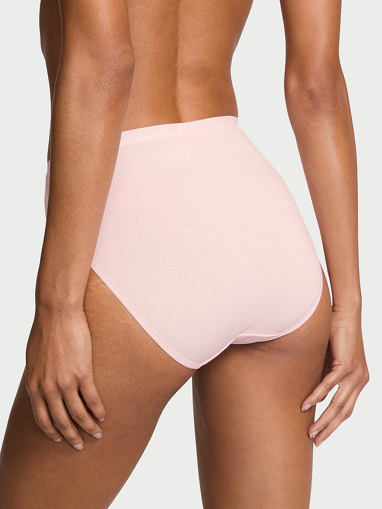 Victoria's Secret, Victoria's Secret Stretch Cotton High-Leg Brief Panty, Angel Pink, onModelBack, 2 of 3 Daiane is 5'11" and wears Small