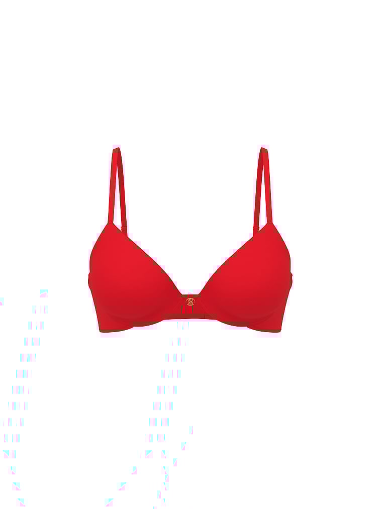 Victoria's Secret, Very Sexy Smooth Push-Up Bra, Lipstick, offModelFront, 4 of 6