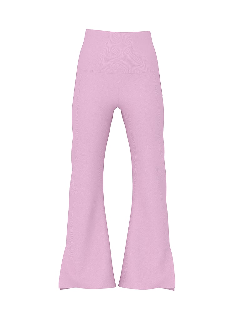 PINK Campus Fleece™ Foldover Flare Sweatpants, Hushed Lilac, offModelFront, 3 of 3