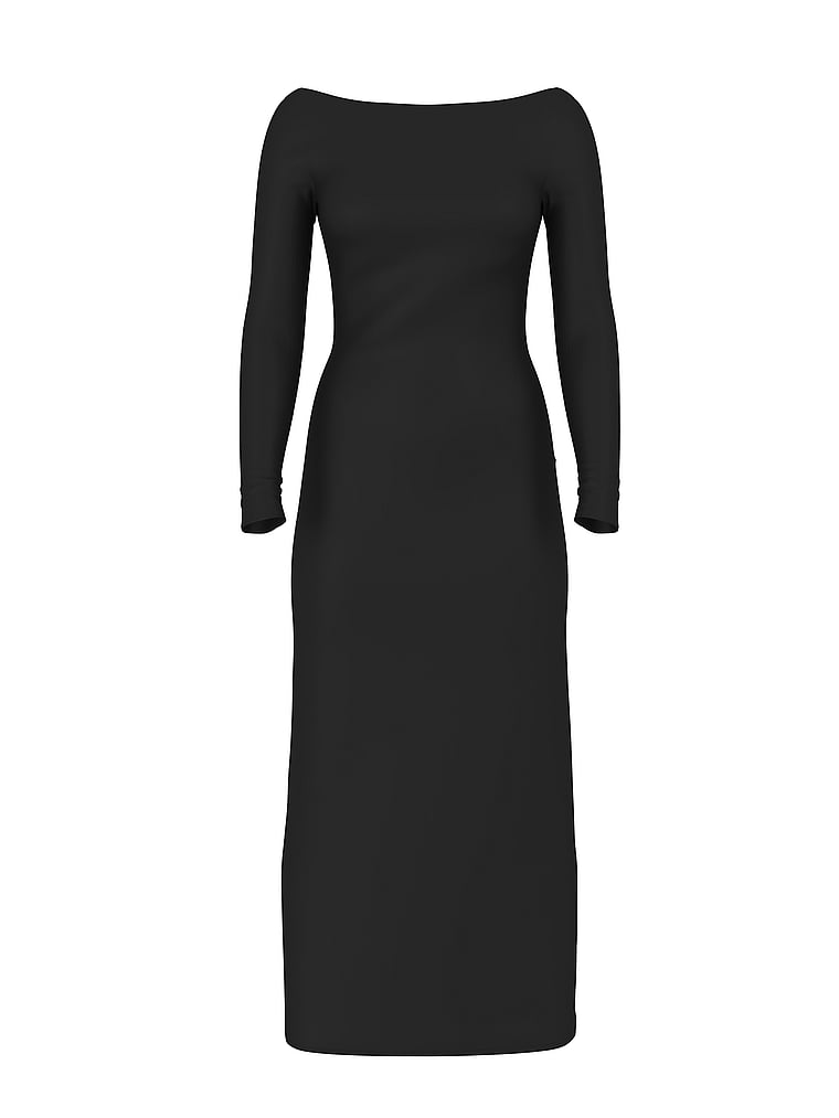 SoSleek™ Long-Sleeve Low-Back Maxi Dress