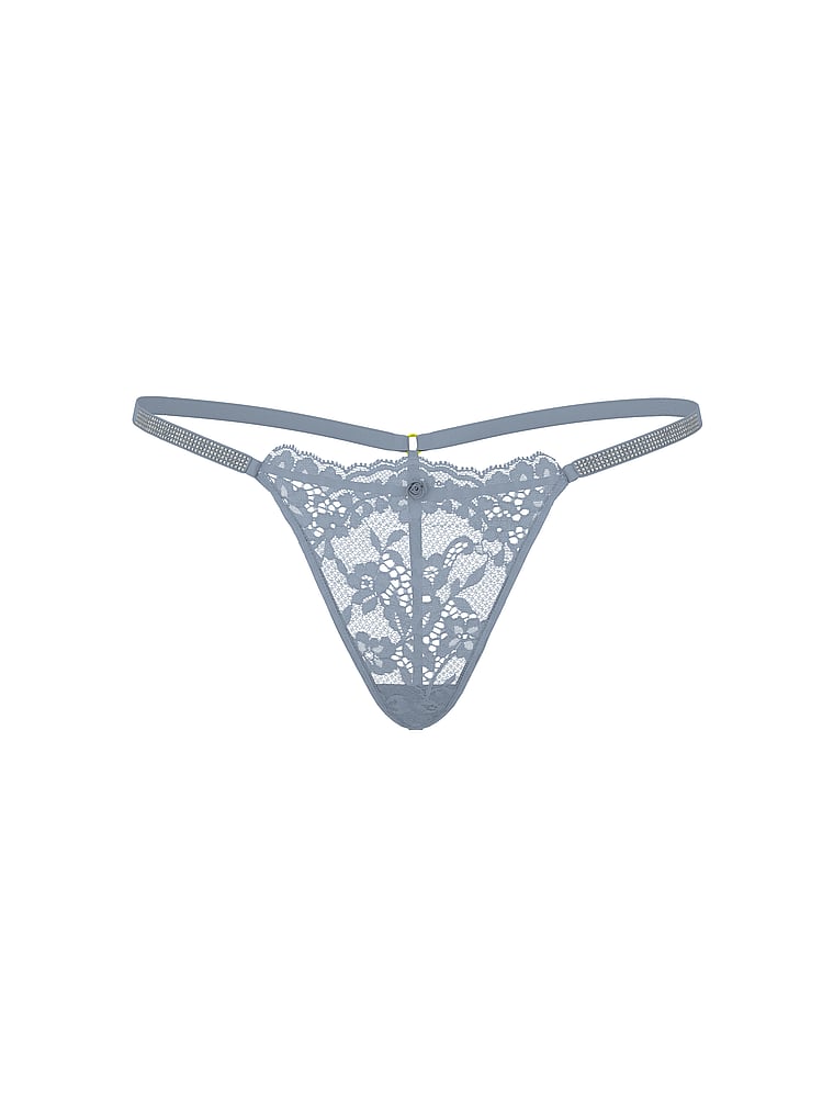 Twinkle Silver Lace V-String Panty
