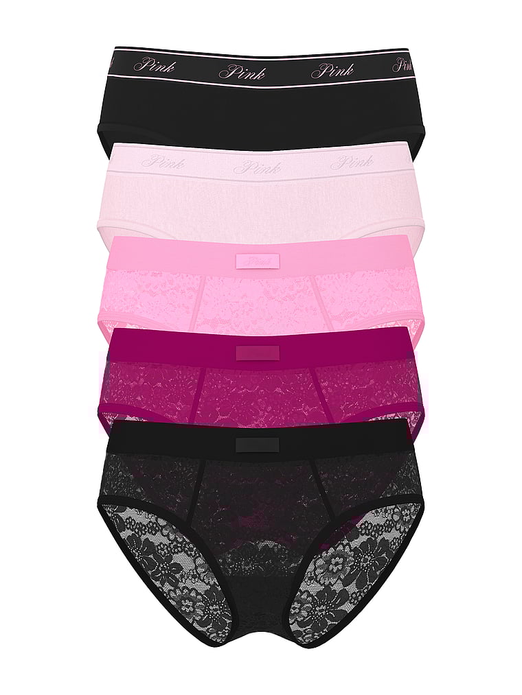 5-Pack Lace Logo Hiphugger Panties