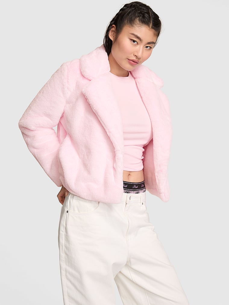 Faux-Fur Cropped Jacket