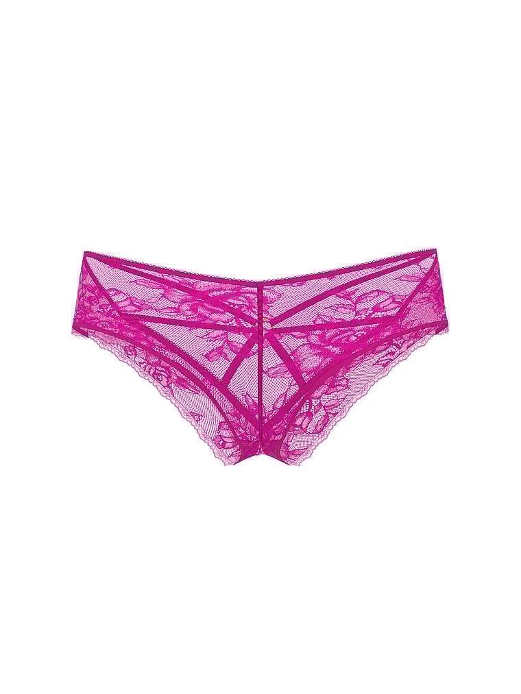 Rose Lace Crotchless Cheeky Panty