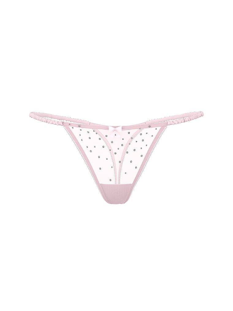 Crystal Shimmer String Thong Panty