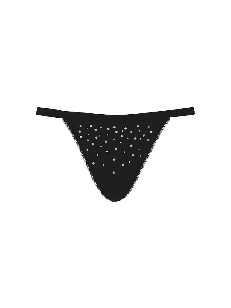 Stretch Cotton Sparkle V-String Panty