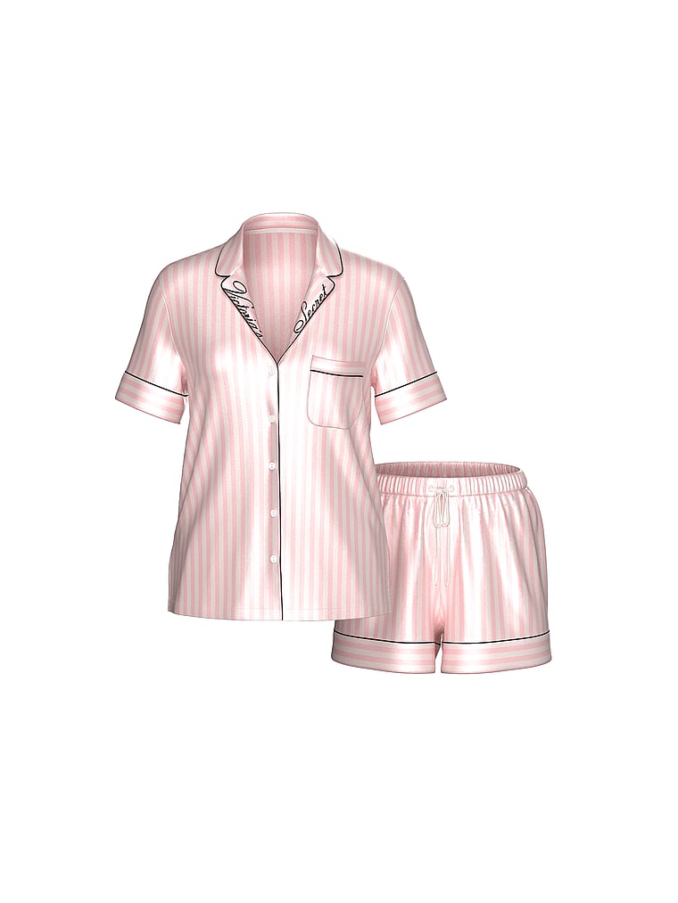 Glazed Satin Short Pajama Set