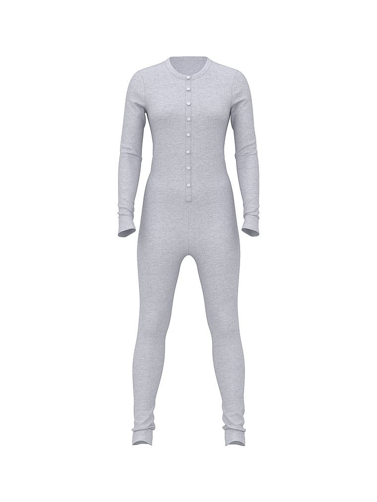 Cozy Pointelle Long Onesie