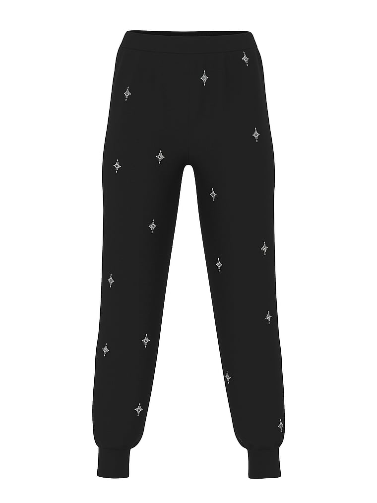 Luxe Knit Crystal Sparkle Jogger Pants