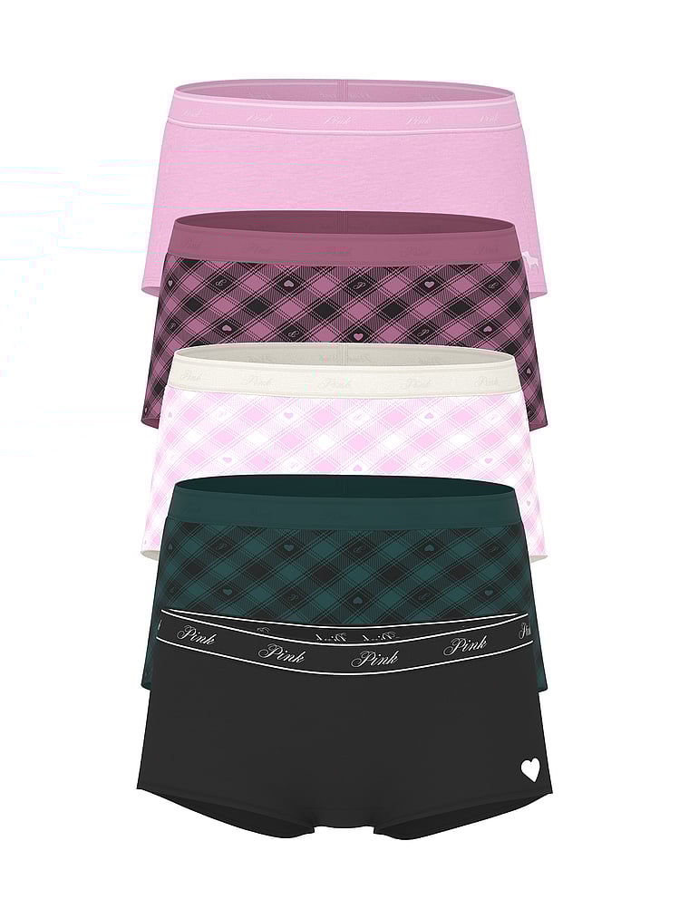 5-Pack Logo Cotton Boyshort Panties
