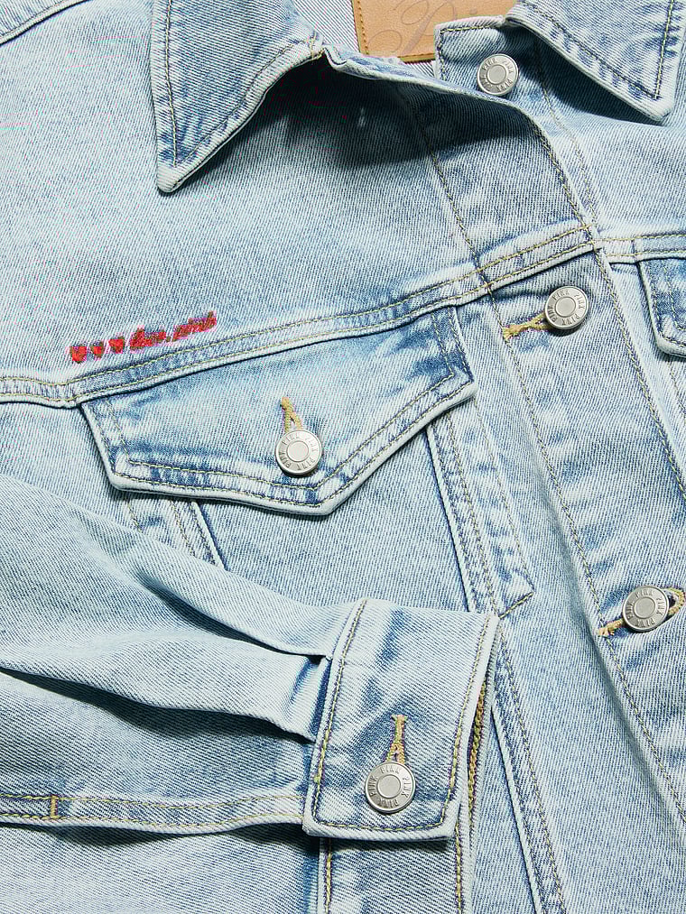 Denim by PINK Frayed Cutoff Trucker Jacket