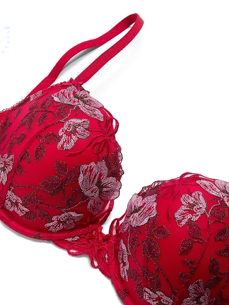 Wildflower Embroidery Push-Up Bra