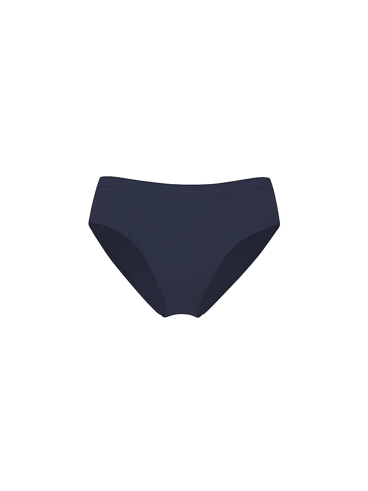 Victoria's Secret, Seamless Seamless High-Leg Brief Panty, Noir Navy, offModelFront, 3 of 3
