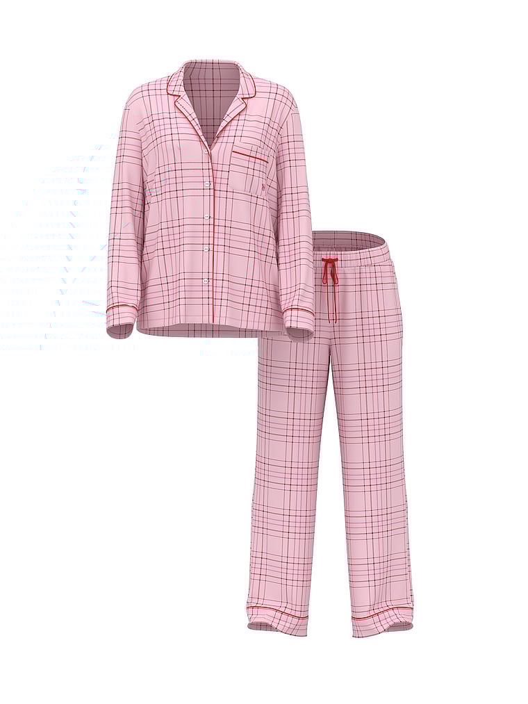Victoria's Secret, Victoria's Secret Flannel Long Pajama Set, Print, offModelFront, 4 of 4