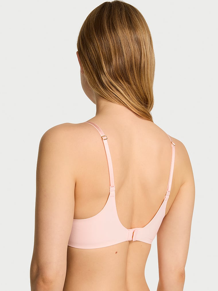 Victoria's Secret, Love Cloud Smooth Push-Up Bra, Purest Pink, onModelBack, 2 of 3 Lotta is 5'10" or 178cm and wears 34B or Small