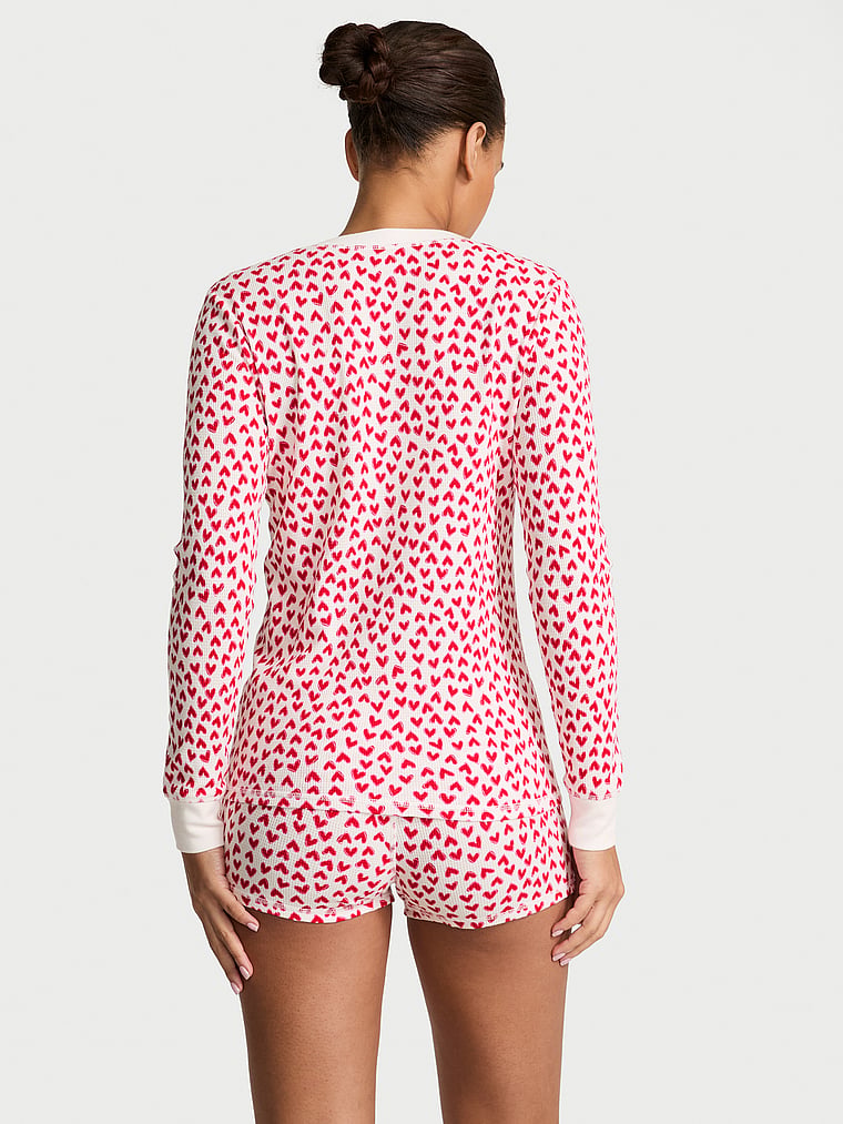 Haut De Pyjama Thermique Victoria's Secret Taille S - Neuf Avec étiquettes, Col Henley