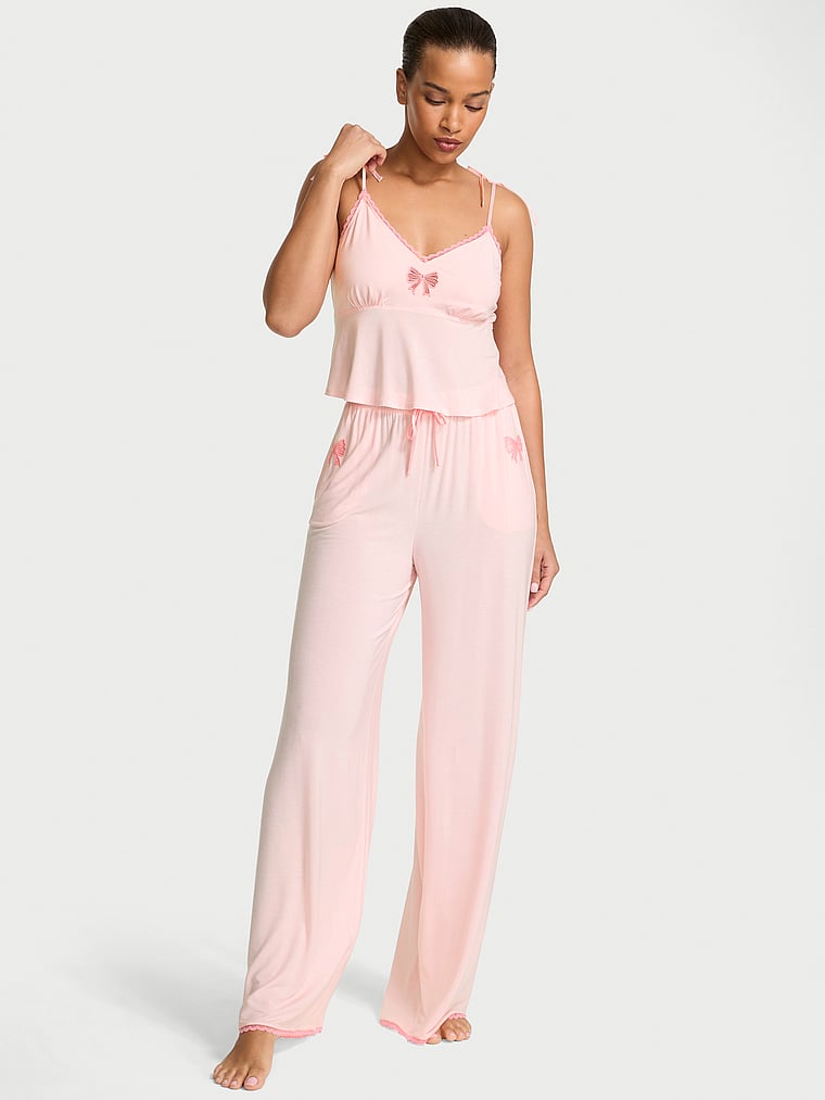 SoSoft™ Modal Bow Cami & Wide-Leg Pant Set