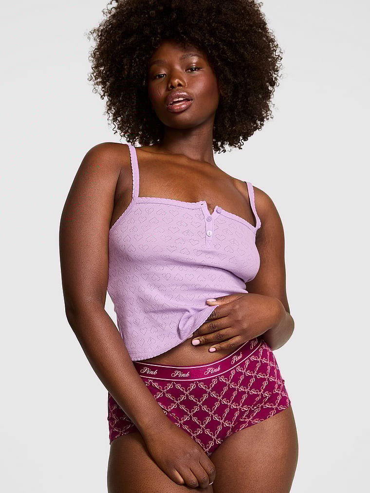 Pointelle Henley Cami