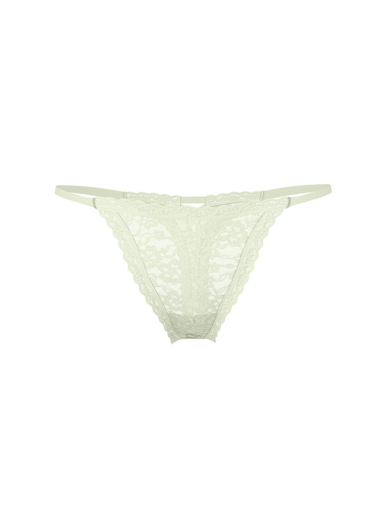 Lace Strappy-Back String Thong Panty