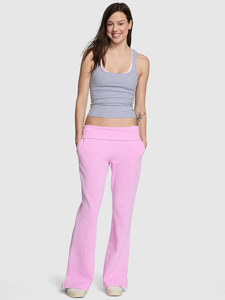 Ivy Fleece Foldover Flare Sweatpants