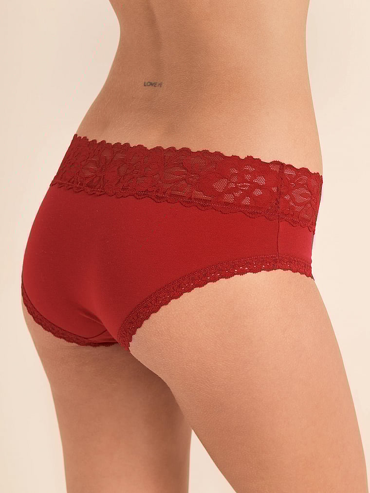 Victoria's Secret, Adore Me Miley Hipster Panty, Rio Red, onModelBack, 2 of 3