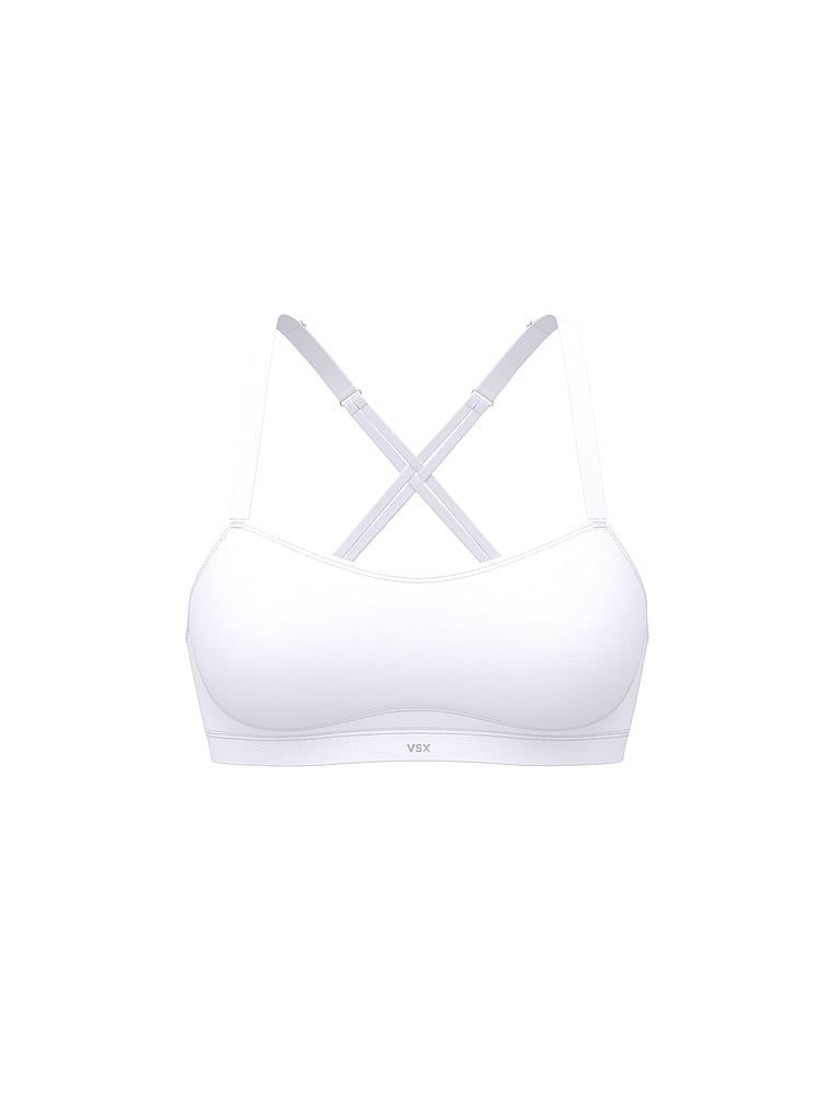 Victoria's Secret, VSX VSX Angel™ Sports Bra, VS White, offModelFront, 3 of 3