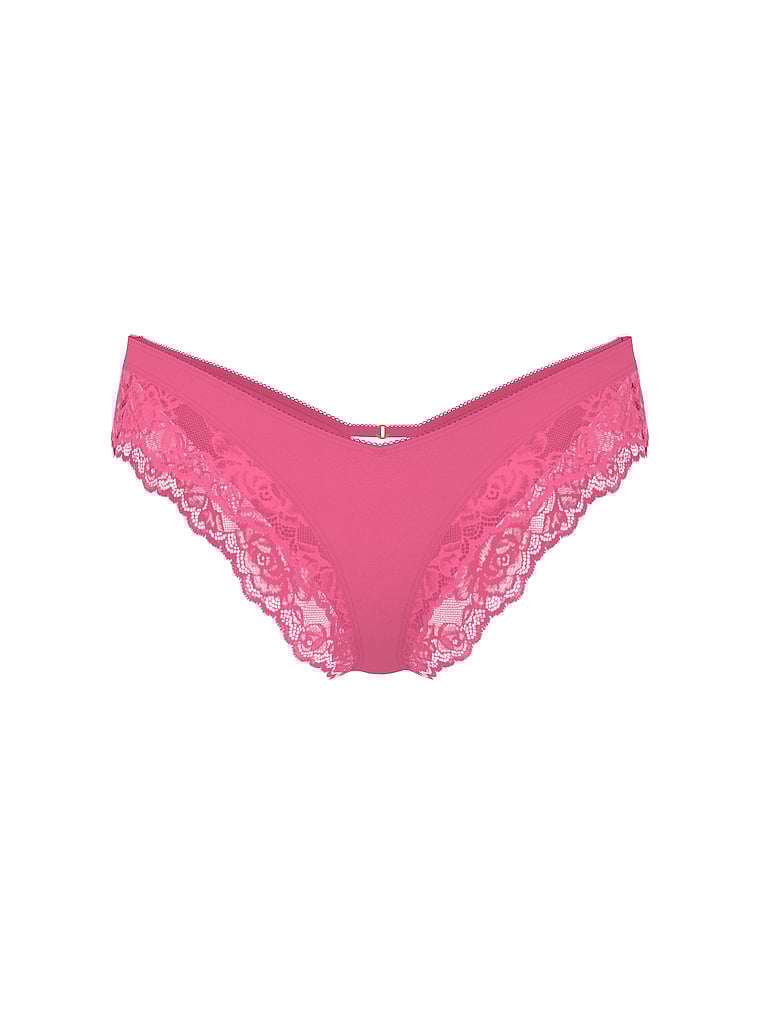 Victoria's Secret, Very Sexy Strappy-Back High-Leg Cheeky Panty, Rose Garden, offModelFront, 4 of 4