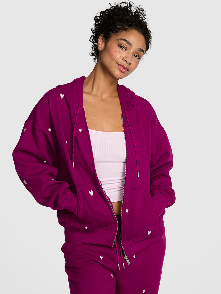 Victoria's Secret Campus Fleece Full-Zip Hoodie