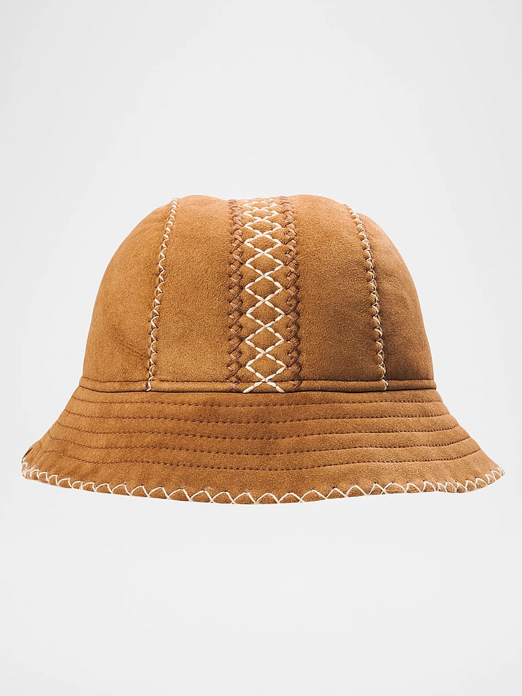 UGG® Atherson Embroidered Hat, Chestnut, offModelFront, 1 of 2