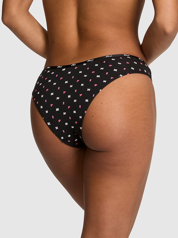 Logo Cotton Tanga Panty